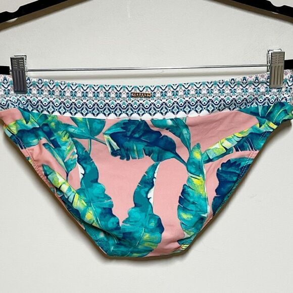 New Cabana Life Upf 50 Preppy Palm 3 Piece Bikini Set Sz S - Picture 8 of 13